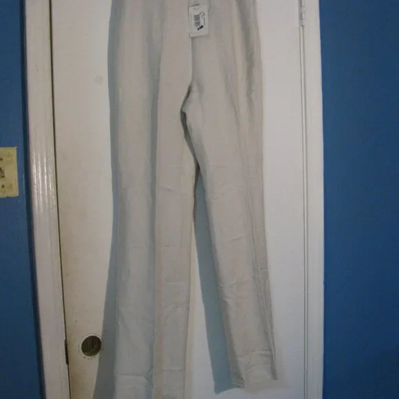 600 West Linen Blend Pant Size 10 NWT $122 Fully Lined Tan Cream Trouser - Picture 4 of 6